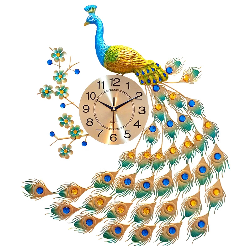 Đồng hồ treo tường hình chim công